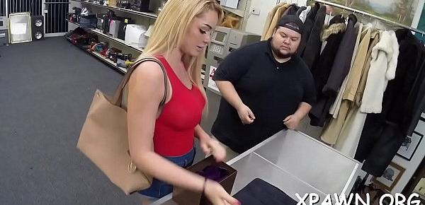  Intensive bimbo non-professional is in the store, getting rammed